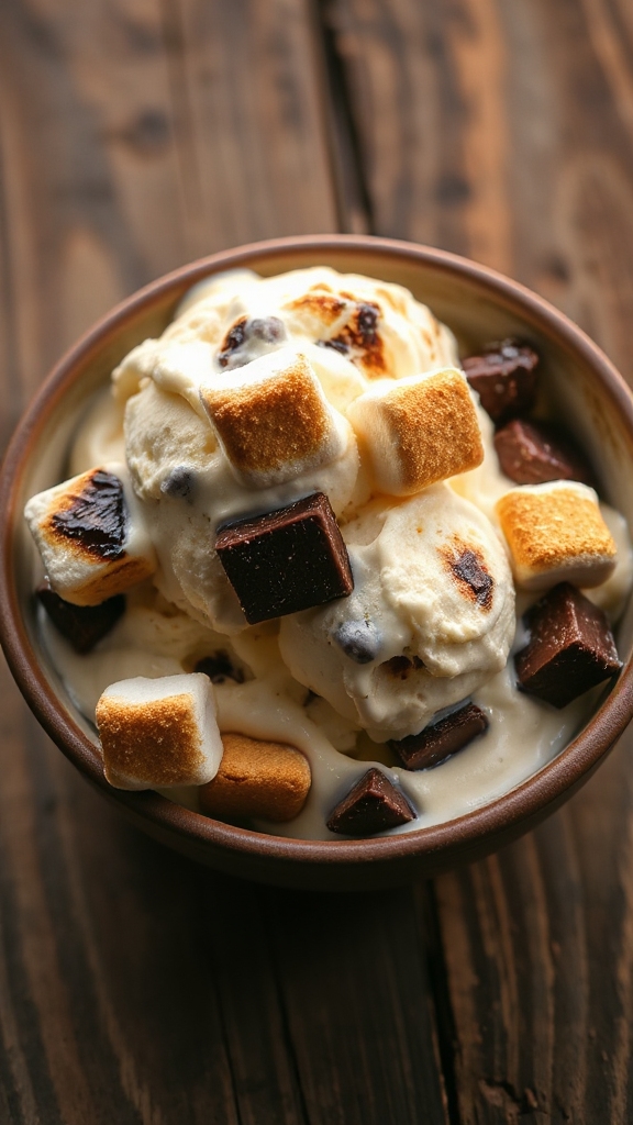 marshmallow chocolate graham ice cream