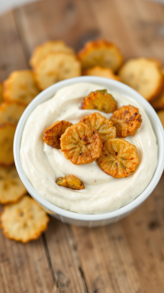 mashed bananas in dip