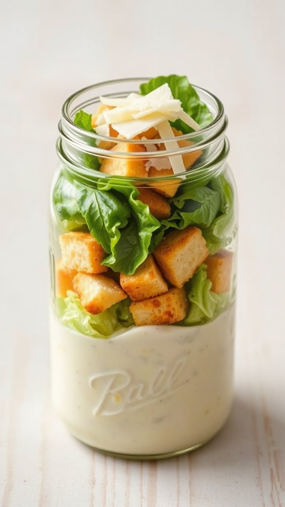 mason jar caesar salad