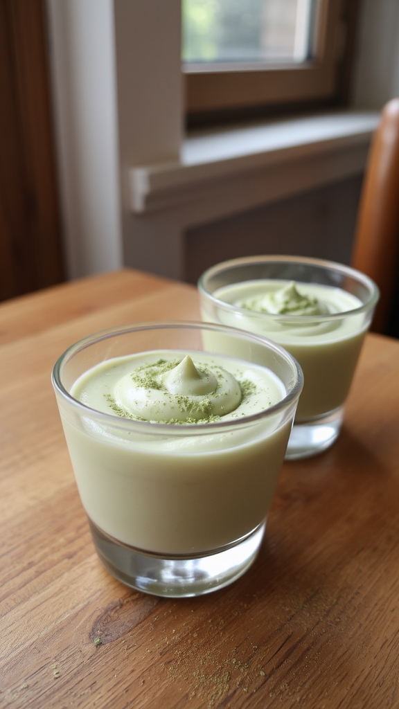 matcha chocolate mousse cups