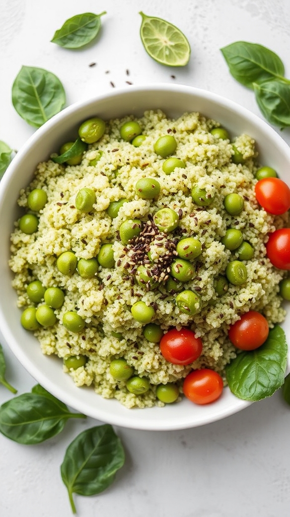 matcha quinoa edamame sesame