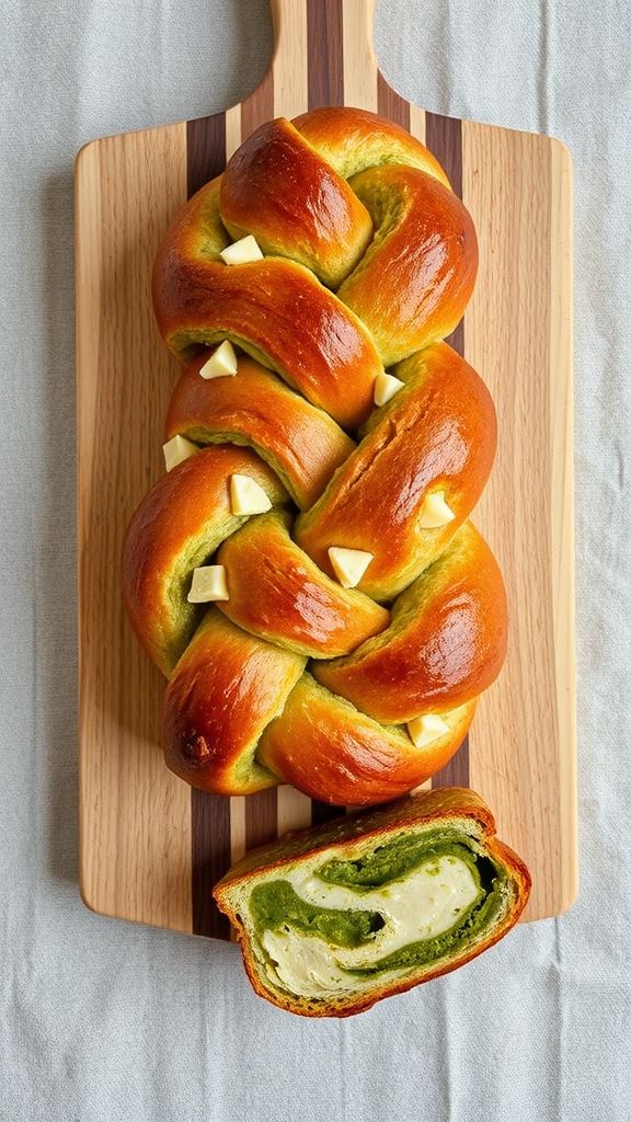 matcha white chocolate babka