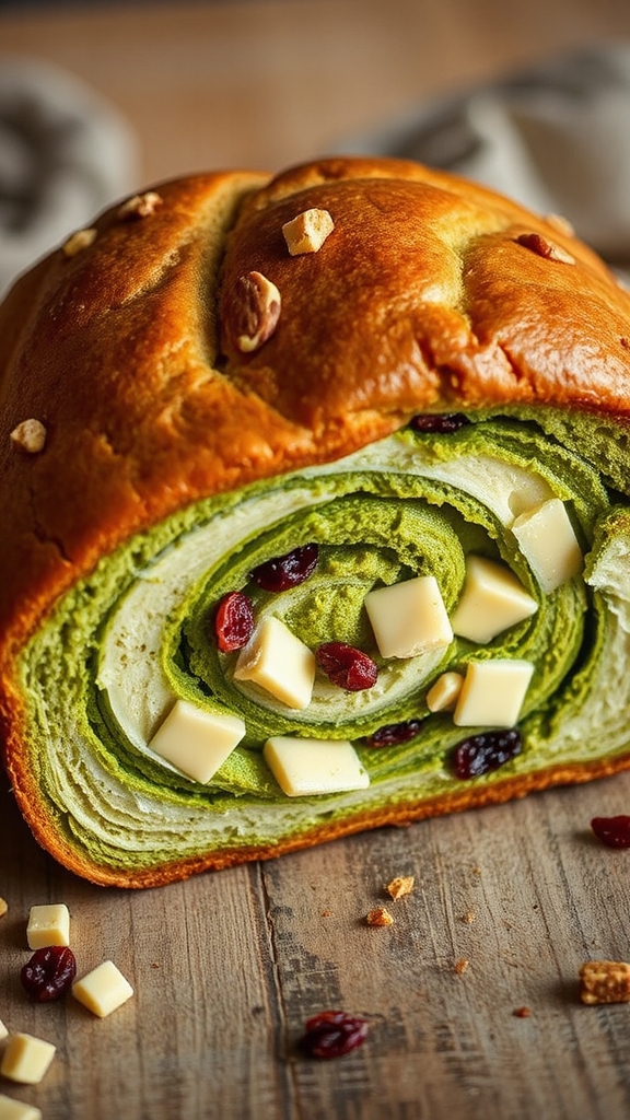 matcha white chocolate babka