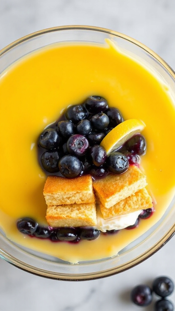 methodical lemon blueberry layering