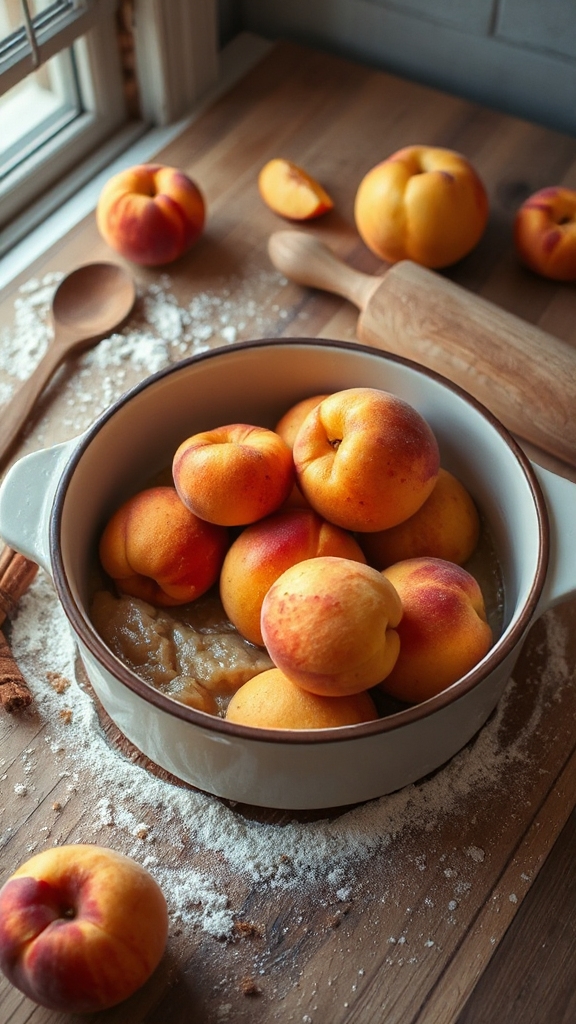 methodical peach baking steps