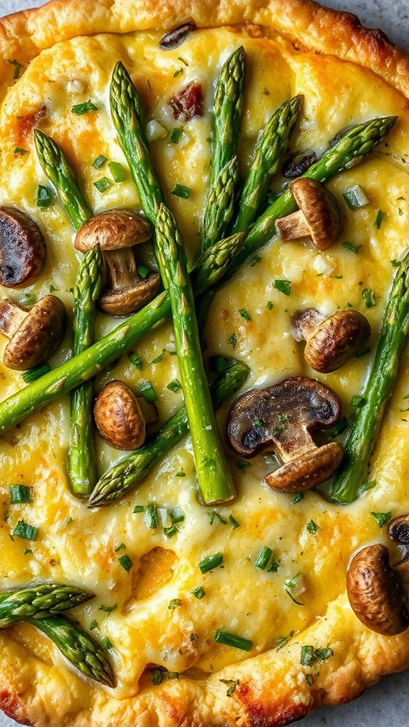 michigan asparagus morel frittata