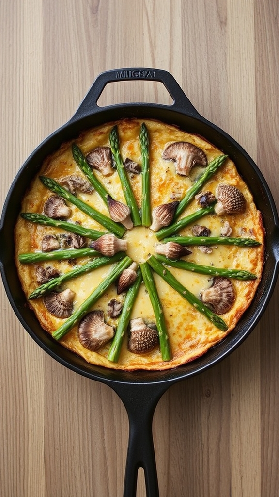 michigan asparagus morel frittata