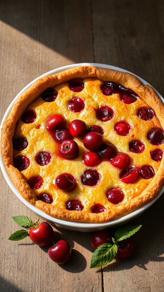 michigan baked cherry custard