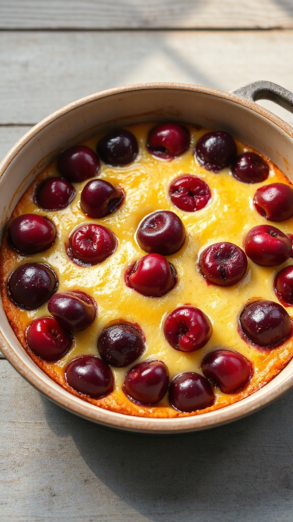 michigan cherry custard bake