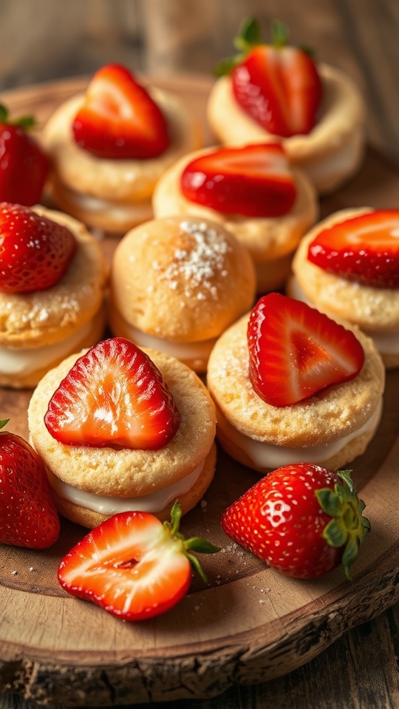 mini strawberry shortcakes ladyfingers
