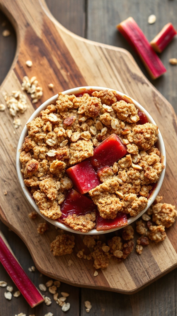 minnesota rhubarb oat crisp