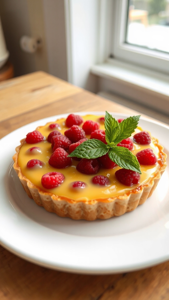 mint enhances dessert presentation