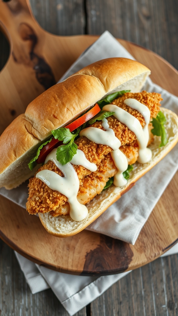 mississippi delta catfish po boy