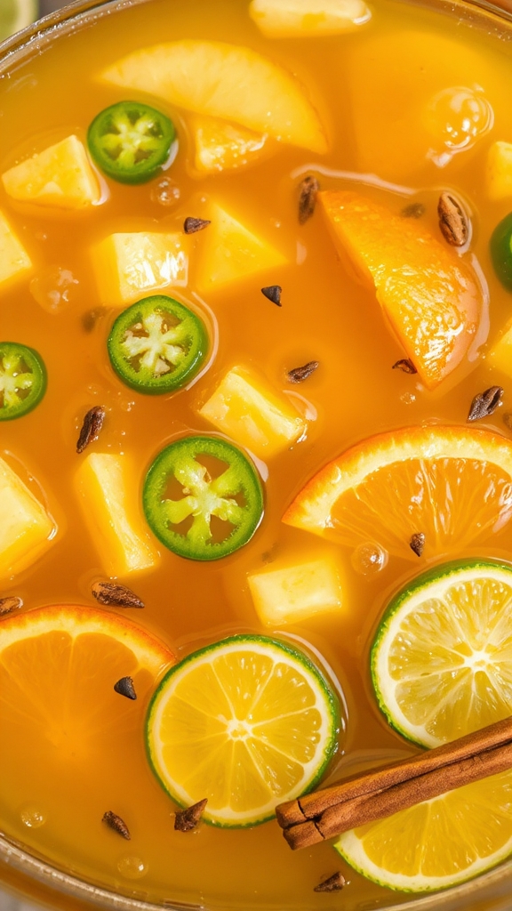 mix pineapple orange spices
