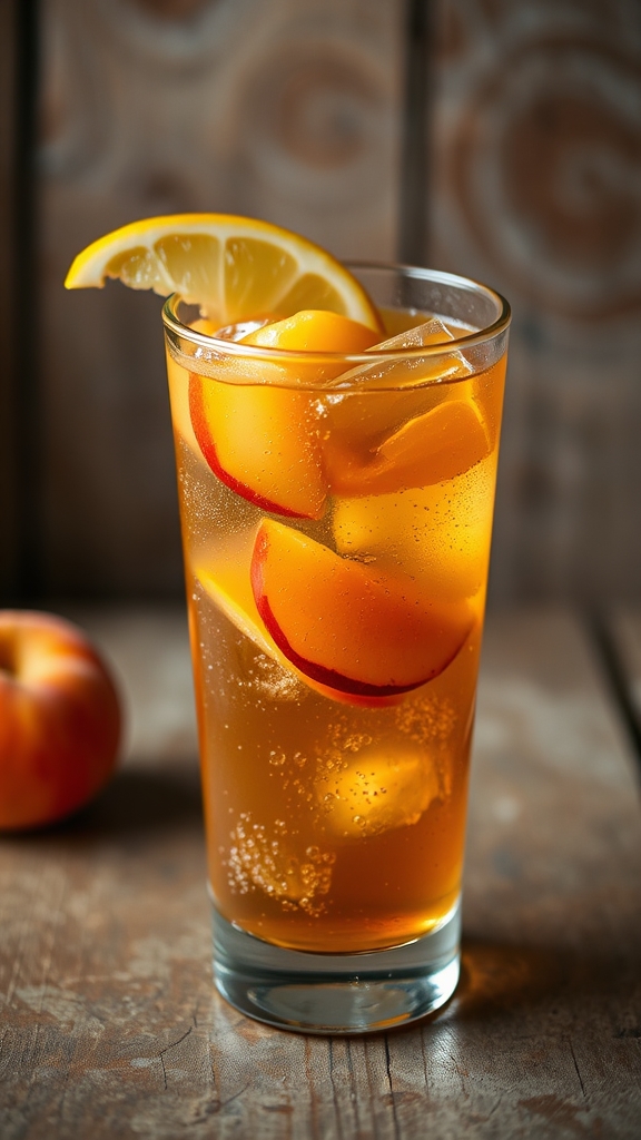 mix tea peaches bourbon