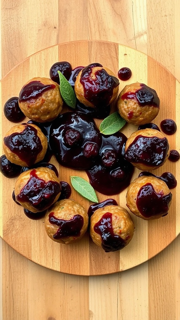 montana bison huckleberry meatballs
