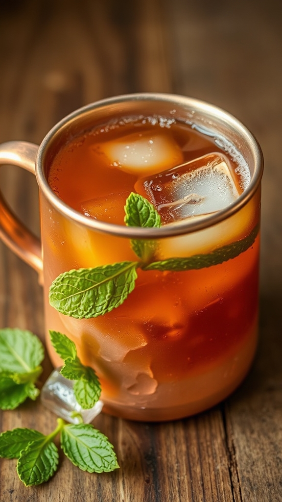 muddle mint whiskey ginger