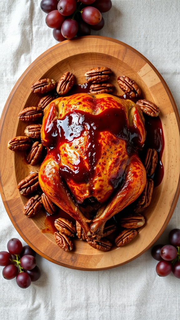 muscadine glazed pecan quail