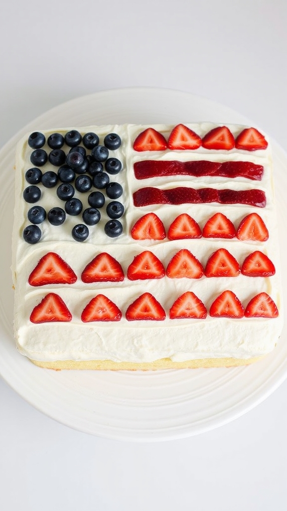 national flag cake dessert