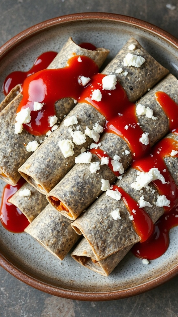 new mexico blue corn enchiladas