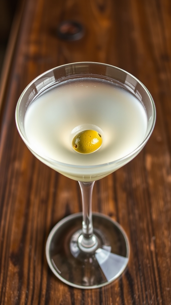 new york gin martini olive