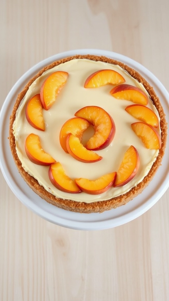 no bake georgia peach cheesecake