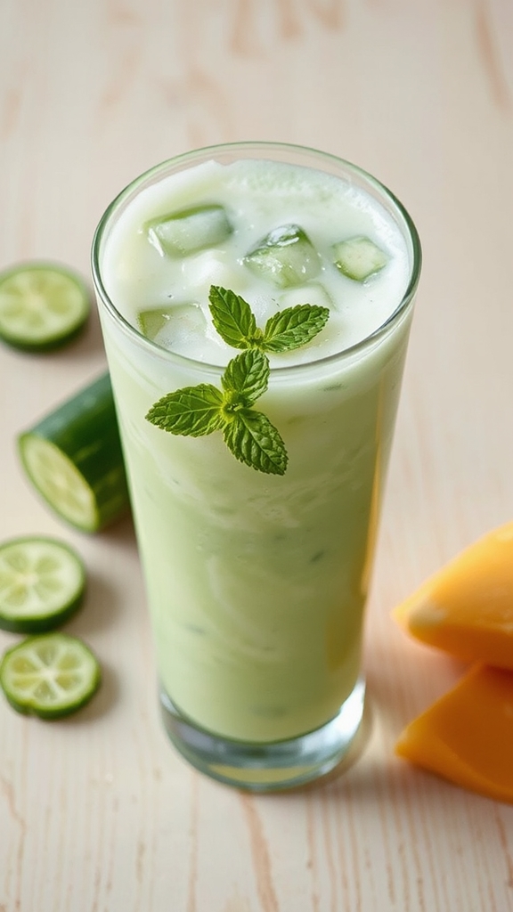 non alcoholic cucumber melon cooler
