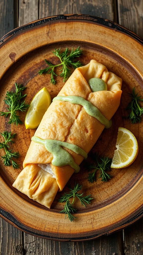 north dakota walleye lefse dish
