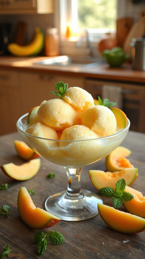 nutritious cooling melon sorbets