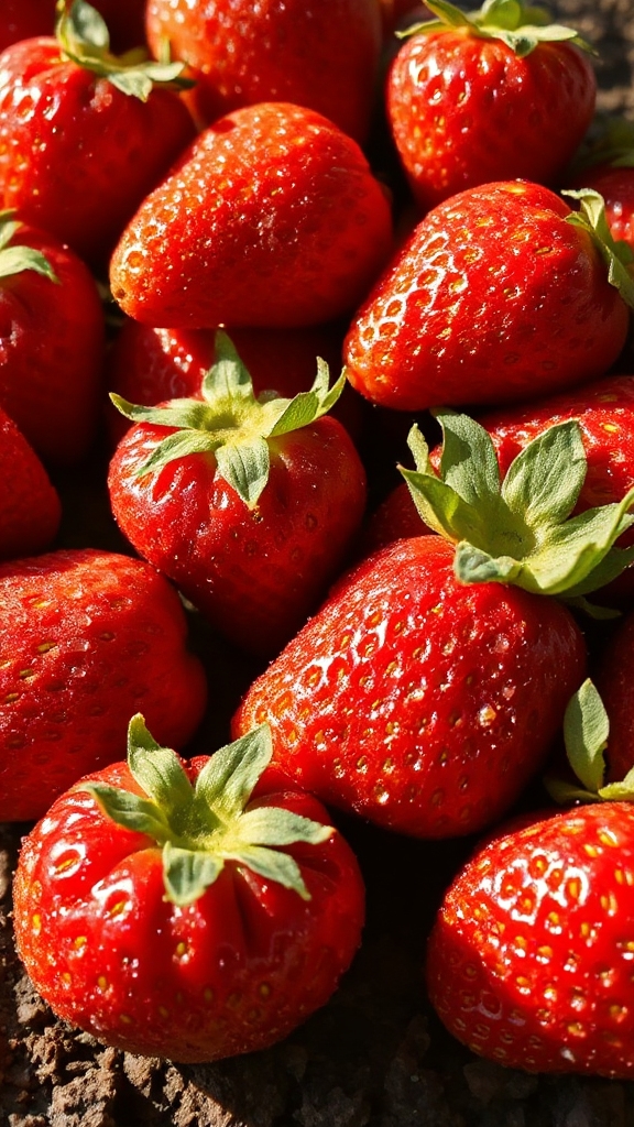 nutritious sun kissed strawberries
