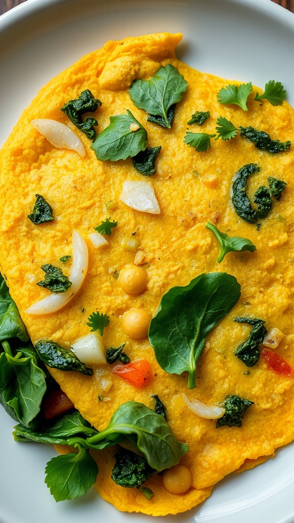 nutty chickpea flour omelette
