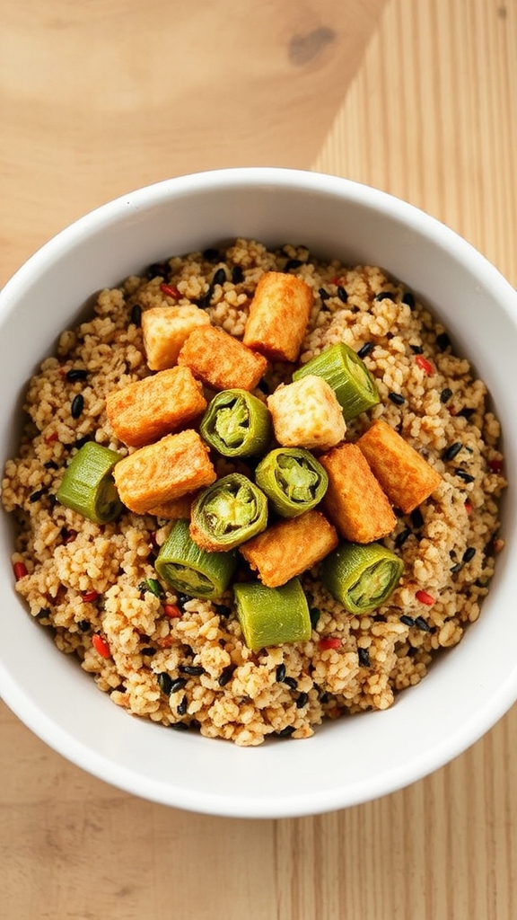 oklahoma fried okra quinoa