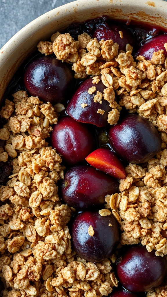 oregon baked plum crisp