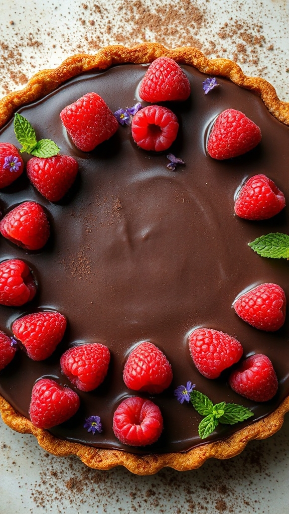 oregon chocolate raspberry tart