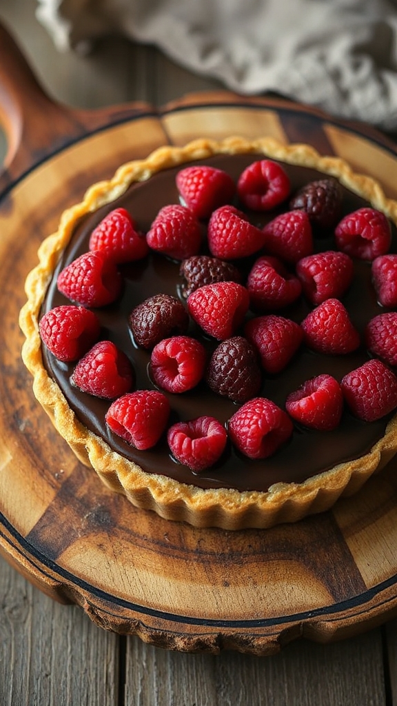 oregon raspberry chocolate tart