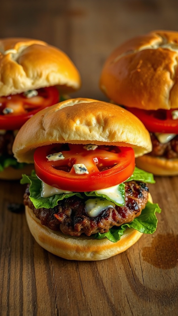 oven baked bison cheese sliders