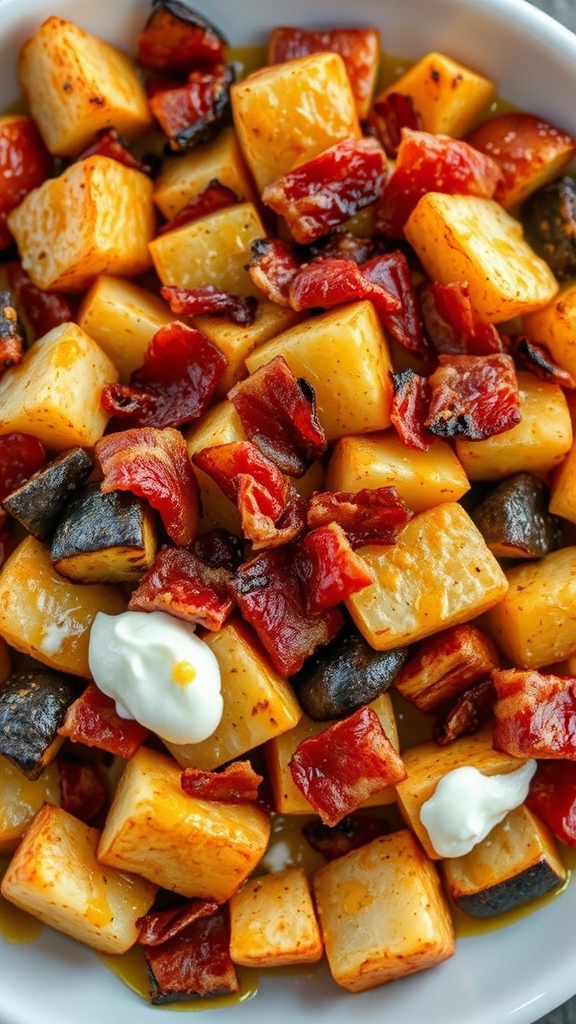 patriotic bacon mustard potatoes