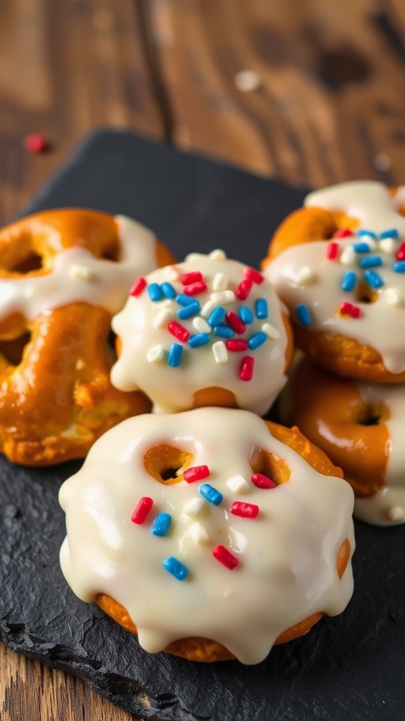 patriotic pretzel bites preparation
