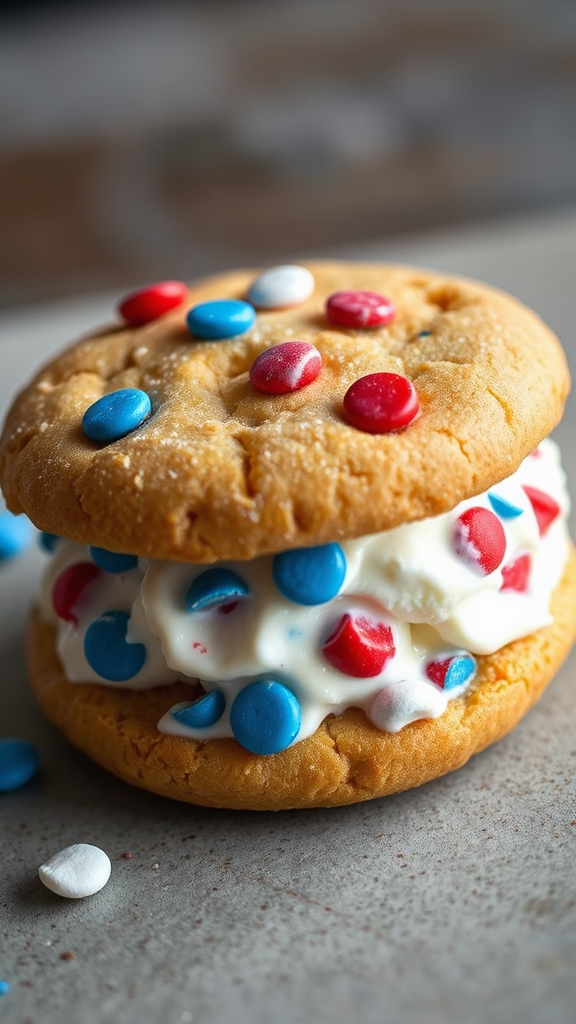 patriotic red white sandwiches