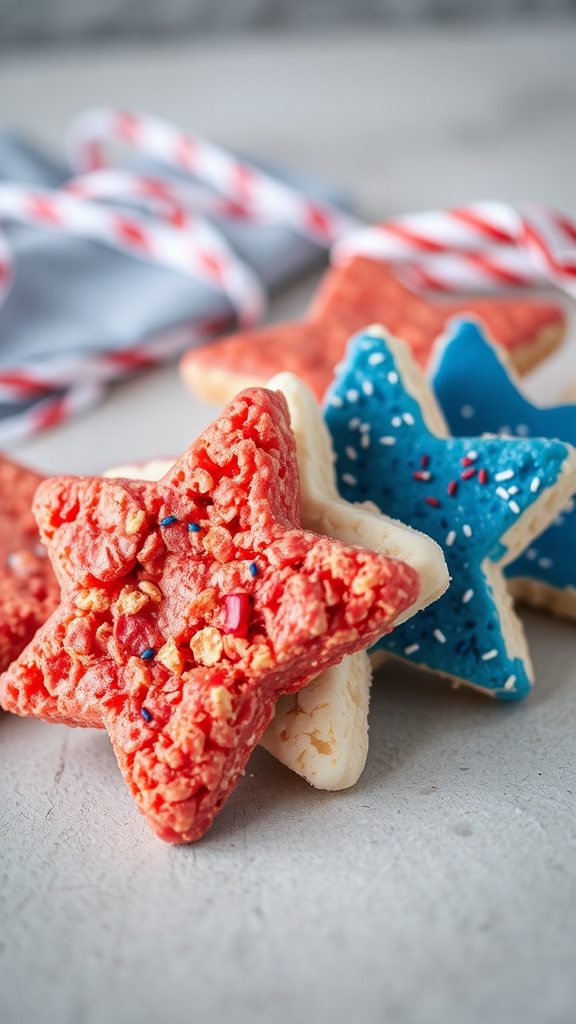 patriotic rice krispie steps
