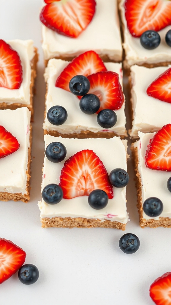 patriotic strawberry blueberry bars
