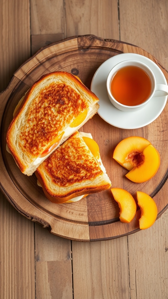 peach brie grilled cheese