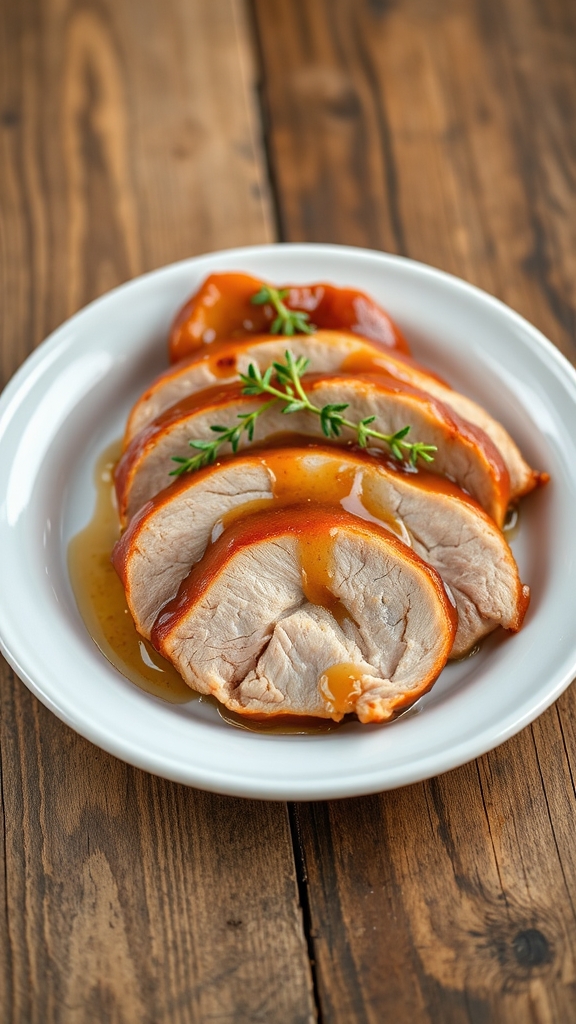 peach butter glazed pork