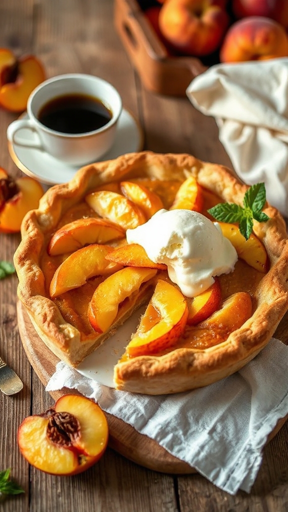 peach cream pie pairings