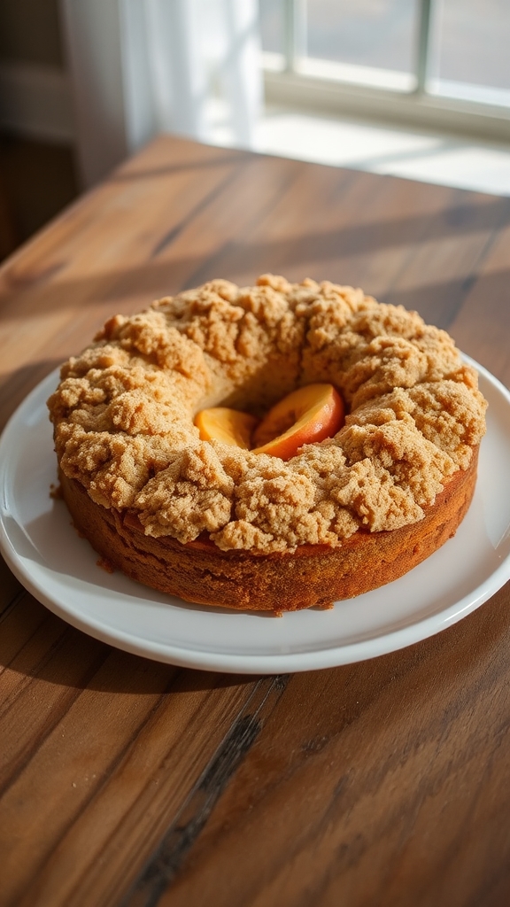 peach crumb cake recipe
