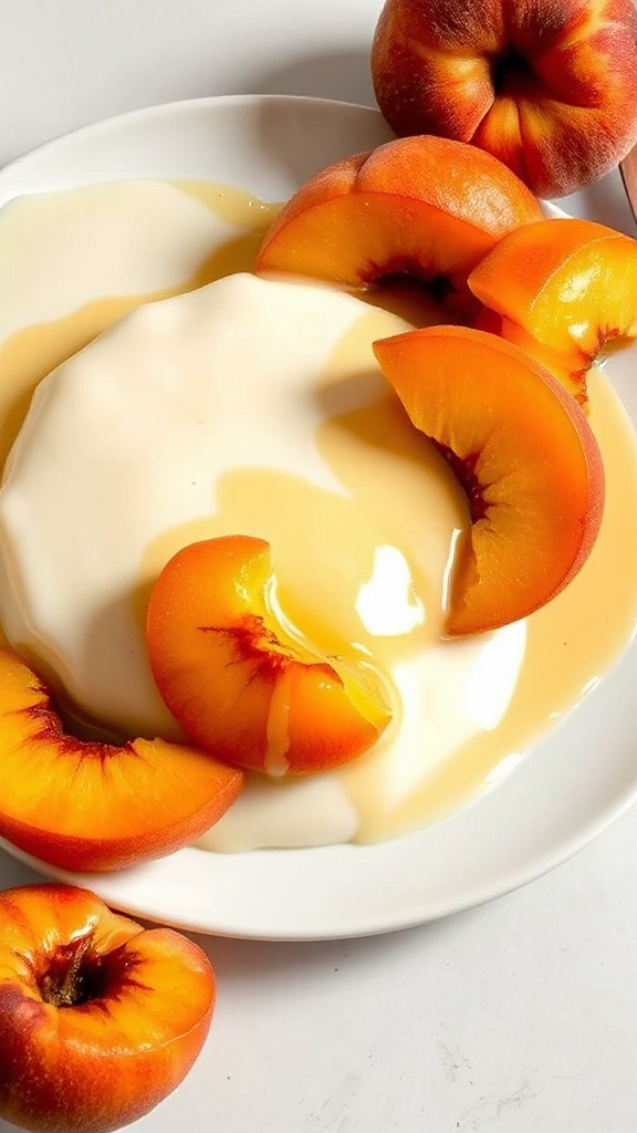 peach panna cotta creamy