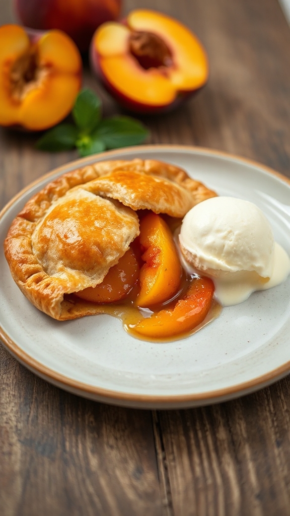 peach pies ice cream pairing