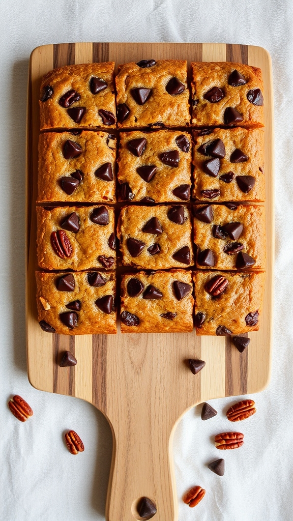 perfect chocolate pecan blondies