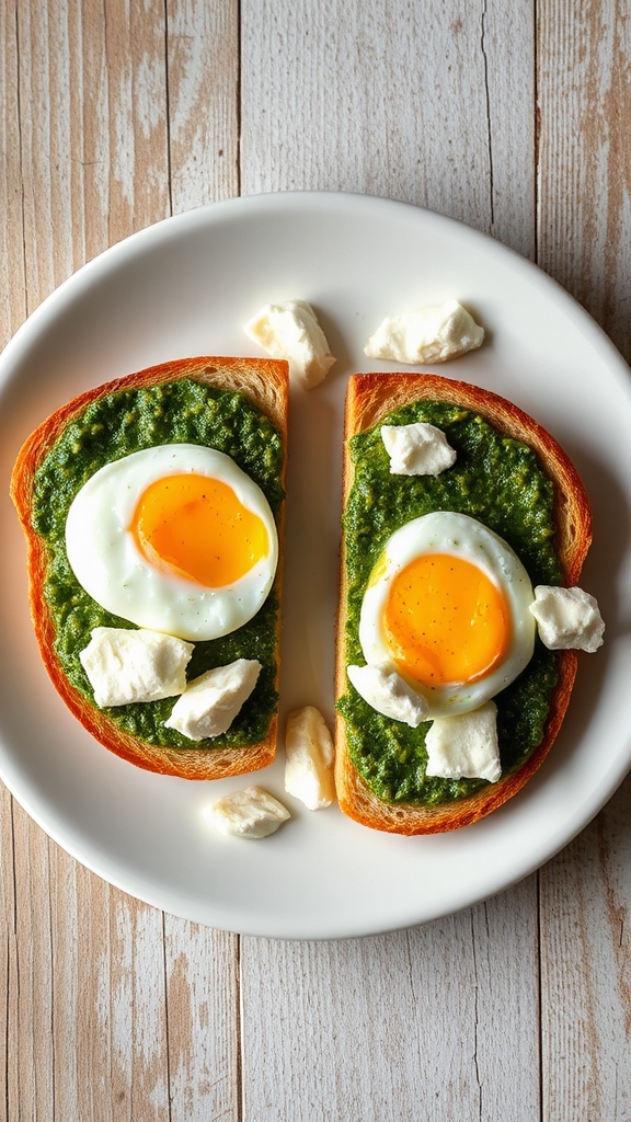 pesto eggs on sourdough