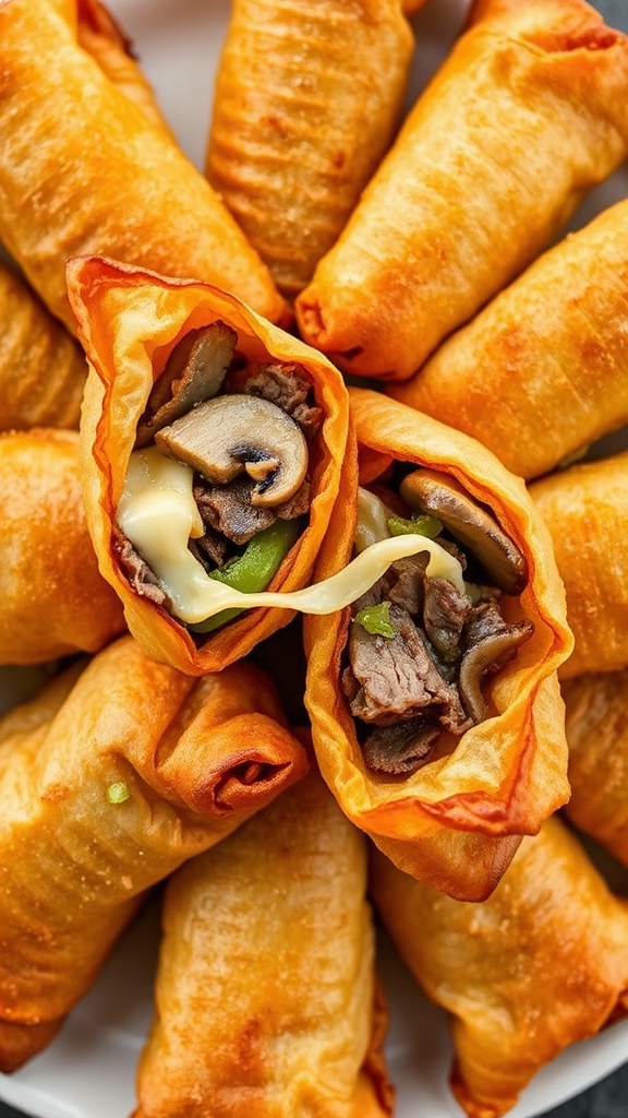 philly cheesesteak egg rolls